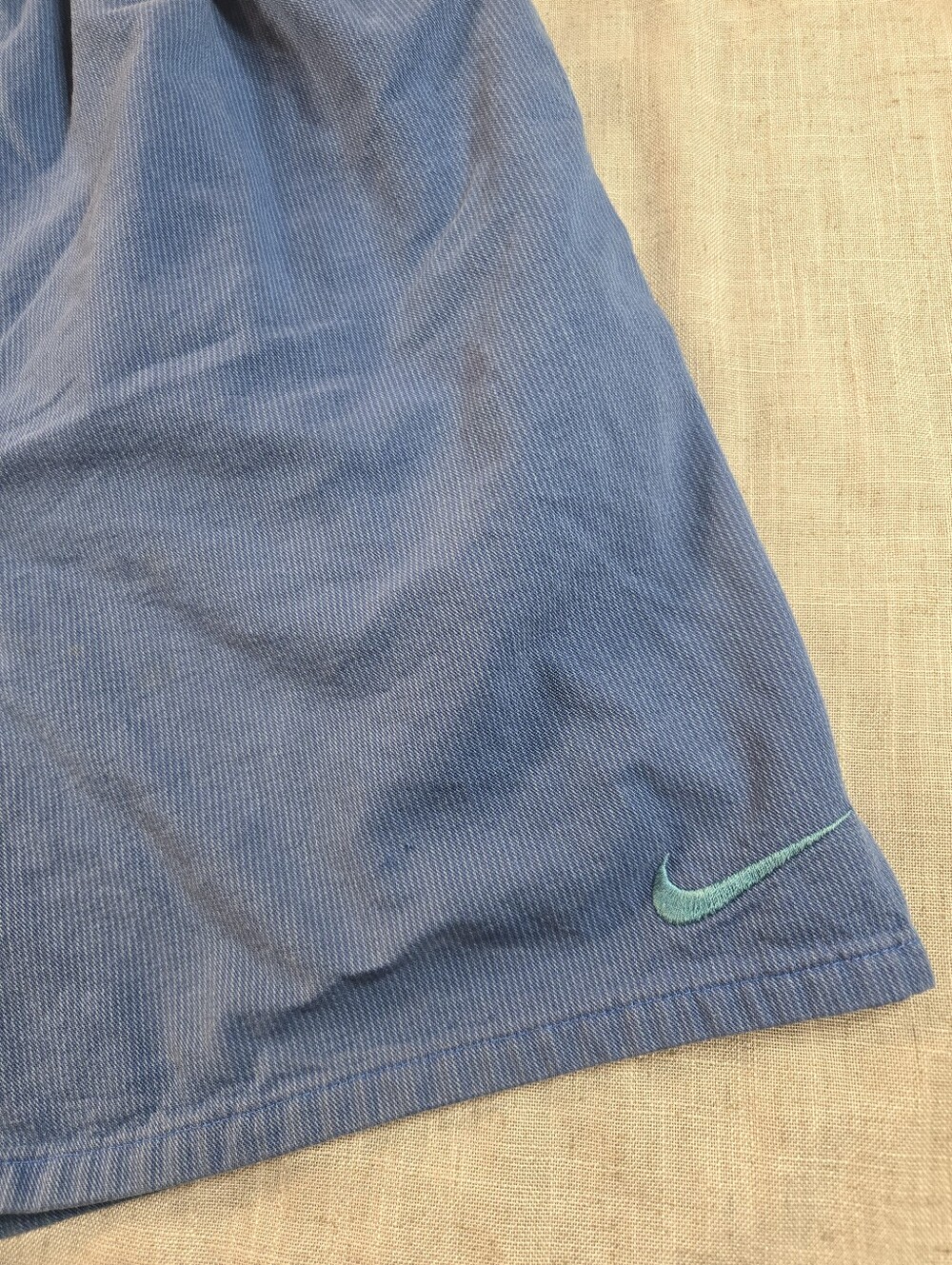 VTG 90s Nike White Tag Corduroy Shorts Mens L Blue Embroidered Swoosh USA Made - Picture 5 of 7